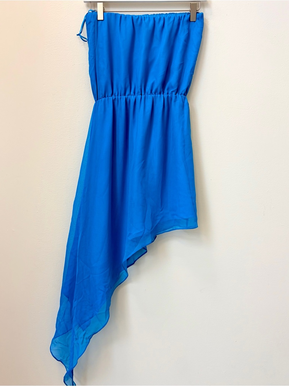 NWT Mason’s Sea Blue Strapless Asymmetrical Mermaid  Dress